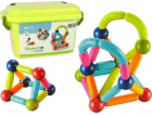 LeanToys Magnetické stavební bloky - vzdělávací krabice, ...