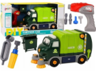 LeanToys Popelářské auto Kreslená hračka Kroutící se Pohy...