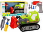 LeanToys Pásový bagr Kreslený Demontáž DIY Zelená
