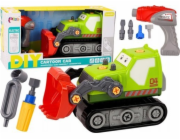 LeanToys Pásový bagr Kreslený Demontáž DIY Zelená