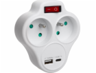 Maclean Napájecí zásuvka x2 USB MCE336 typ E