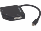 Manhattan AV adaptér DisplayPort Mini - HDMI - D-Sub (VGA...