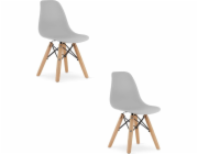 Leobert Židle ZUBI - šedá x 2