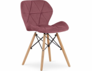 Leobert Sametová židle LAGO - tmavě růžová x 1