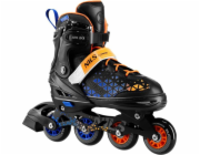 Kolečkové brusle Nils Extreme NH18190A 4v1 BRAVE BLUE-ORANGE VEL. S(29-33) S ROZMĚRY PL. HOKEJ NILS EXTREME