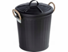 Wenko Odpadkový koš Koupelnový koš s víkem GARA, černý, 6...