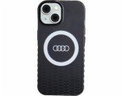 Audi Pouzdro Audi IML Big Logo MagSafe pro iPhone 15 / 14 / 13 6.1 černé/černé pevné pouzdro AU-IMLMIP15-Q5/D2-BK