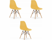 Leobert Židle OSAKA hořčicová / přírodní nohy x 3