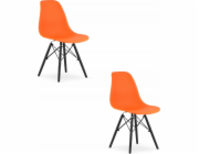 Leobert Židle OSAKA oranžové / černé nohy x 2