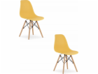 Leobert Židle OSAKA hořčicová / přírodní nohy x 2