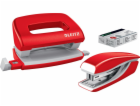 Leitz Stapler Stapler + Hole Puncher Mini NeXXt WOW červená