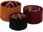 Atmosphera sametové košíky PODZIM, 3 kusy