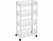 5five Kuchyňský vozík BASKET na kolečkách, plastový, 46,5 x 25,5 x 79 cm