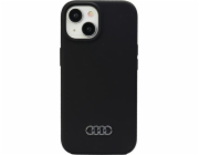 Audi Silikonový kryt Audi pro iPhone 15 / 14 / 13 6.1 černý/černý pevný kryt AU-LSRIP15-Q3/D1-BK