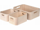 Home Styling Collection Dřevěné organizační krabice z kol...