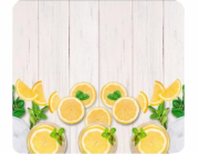 Wenko Dekorativní kuchyňský talíř vyrobený z vysoce kvalitního tvrzeného skla, odolný proti poškrábání, motiv citronu, značka Wenko