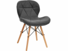 Activeshop Skandinávská židle 4Rico QS-186 sametově šedá