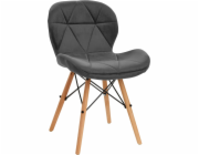 Activeshop Skandinávská židle 4Rico QS-186 sametově šedá
