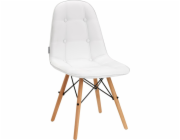Activeshop Skandinávská židle 4Rico QS-185 eko kůže bílá