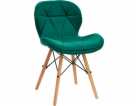 Activeshop Skandinávská židle 4Rico QS-186 sametově zelená