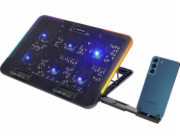 Rampage Chladicí podložka Sixpower R9 15.6, RGB, nastavitelná