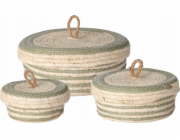 Home Styling Collection Úložné nádoby s víkem pro domácí styling, 3 kusy