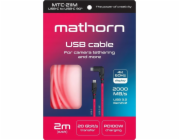 C2G USB kabel Mathorn MTC-211M Fotokabel 2m 20Gbps 4K 60Hz PD100W USB C-C90 purpurový