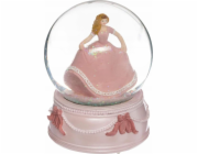 Atmosphera Sněhová koule s hudební skříňkou a princeznou, růžová