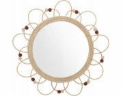 Atmosphera Dekorativní zrcadlo CAMPAGNE v ratanovém rámu, O 38 cm