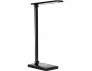 Orno Stolní lampa ISIYO LED 7W s indukčním osvětlením a USB nabíječkou, 390lm, 3000-4000-6000K, změna teploty barev a funkce stmívání, černá
