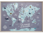 Atmosphera Mapa světa pro děti, nástěnná dekorace, 70x50 cm