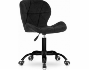 Leobert Kancelářská židle Kancelářská otočná židle s širokým opěradlem, sametově černá