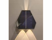 BestService Nástěnná lampa Lumax Solar LGS510CT Solární nástěnné svítidlo 3x1,5W 50LM 3,7Vx1500 mAh CCT IP54 Černá