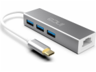 Inca USB HUB INCA adaptér ITPC-3T typu C > 3XUSB-A, 1xRJ4...
