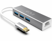 Inca USB HUB INCA adaptér ITPC-3T typu C > 3XUSB-A, 1xRJ45, 1000 Mb/s