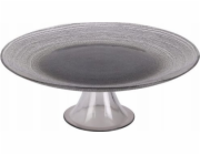 Koopman Skleněný stojan na dorty na noze, elegantní černý, 28 cm