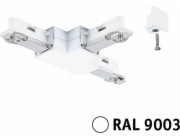 Paulmann T-lištní spojka URail systém 230V bílá RAL9003 / plast