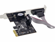 Longshine Řadič karta rozhraní Longshine, 2 porty sériového portu, PCI Express I/O karta, LCS-6321M