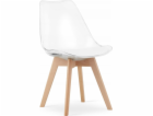 Leobert Židle MARK - průhledná / nohy z přírodního materi...
