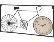 Home Styling Collection Kolekce bytového stylingu Nástěnná dekorace kovové retro kolo a hodiny, 60 x 32 x 5 cm
