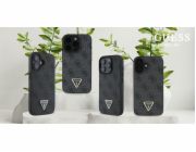 Guess Guess GUHCP16XP4TDPK iPhone 16 Pro Max 6.9 černý/černý pevný kožený kryt s trojúhelníkovým magnetem MagSafe 4G