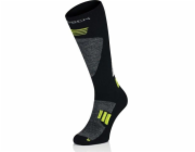Brubeck Pánské lyžařské ponožky BSK001/M Ski Force, černé/zelené, velikost L/42-44