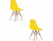 Leobert Židle OSAKA žlutá / nohy z přírodního materiálu x 2