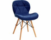 Activeshop Skandinávská židle 4Rico QS-186 sametová tmavě modrá