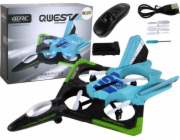 LeanToys R/C stíhací letadlo Barevná světla modrá