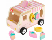Mattel Fisher-Price Dřevěný třídič zmrzliny tvarem, hra s dovednostmi