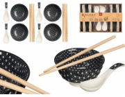 Kinvara Sada na sushi HAPPLO, miska, lžíce a hůlky x 4
