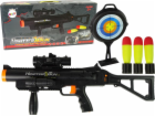 LeanToys Puška Granátomet Rakety se zvukovou svítilnou Černá