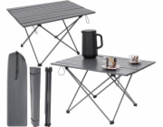 Enero Skládací stůl 68x46x40cm, šedý hliník s potahem