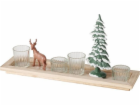 Boltze Vánoční dekorace Dekorativní tác s figurkami a sví...